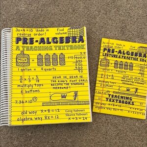 Yellow Pre-Algebra Teaching Textbook Set